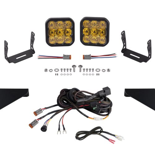 SS5 Bumper LED Pod Light Kit for 2021-2022 Ford F-150, Sport Yellow Combo Diode Dynamics