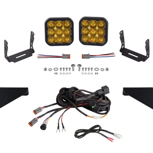 SS5 Bumper LED Pod Light Kit for 2021-2022 Ford F-150, Sport Yellow Driving Diode Dynamics