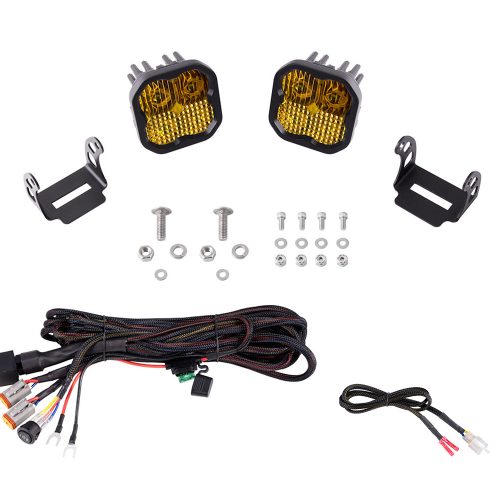 Stage Series Backlit Ditch Light Kit for 2021-2022 Ford F-150, SSC2 Pro Yellow Combo Diode Dynamics